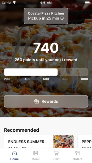 Coastal Pizza Kitchen app screenshot