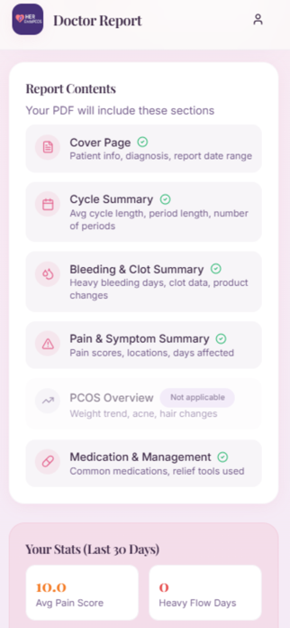 HER EndoPCOS Screenshot 7 of 8