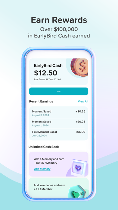 EarlyBird: Invest & Celebrate Screenshot