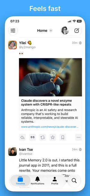 Crowfi for Mastodon screenshot 1
