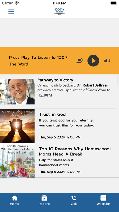 100.7 FM The Word Screenshot