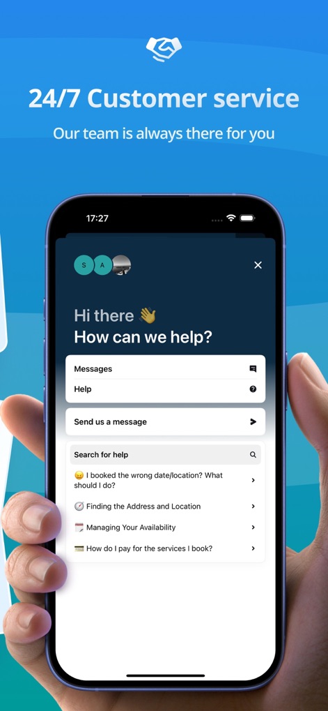 Radical: Luggage Storage - 사용자는 '어떻게 도와드릴까요?'라는 메시지와 함께 채팅 인터페이스를 통해 질문을 보내거나 자주 묻는 질문 목록에서 필요한 정보를 찾아 즉각적인 도움을 받을 수 있습니다.