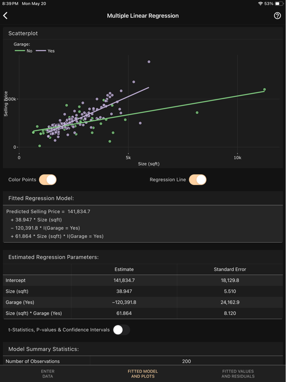 Art of Stat: Regression iPad screenshot 5 - Education app