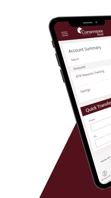 Cornerstone Bank iMobile Screenshot