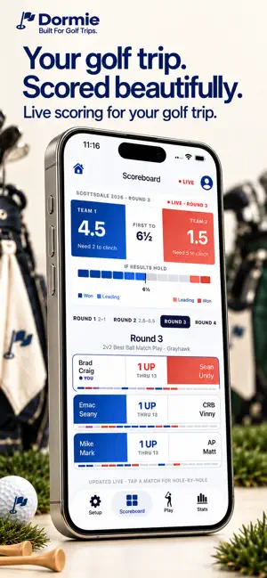 Dormie Golf Scoring screenshot 1