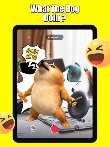 AR Filter: What The Dog Doin iPad screenshot