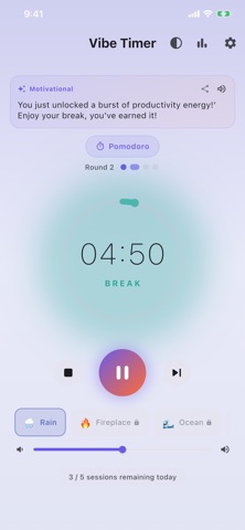 Vibe Timer: AI Focus & Study screenshot