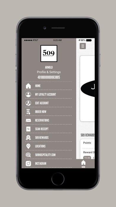 509 Hospitality Rewards Screenshot