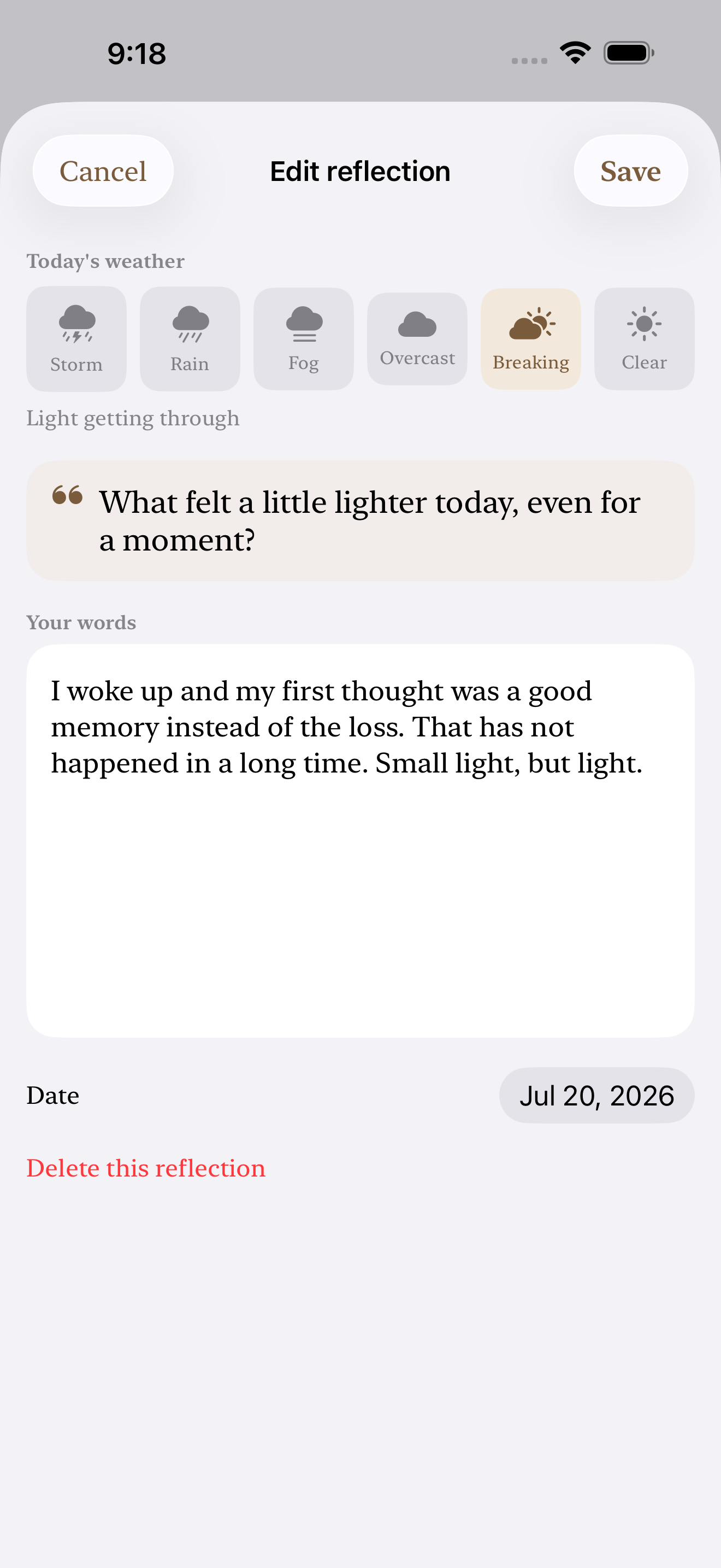 Stillhaven: Grief Journal screenshot 2
