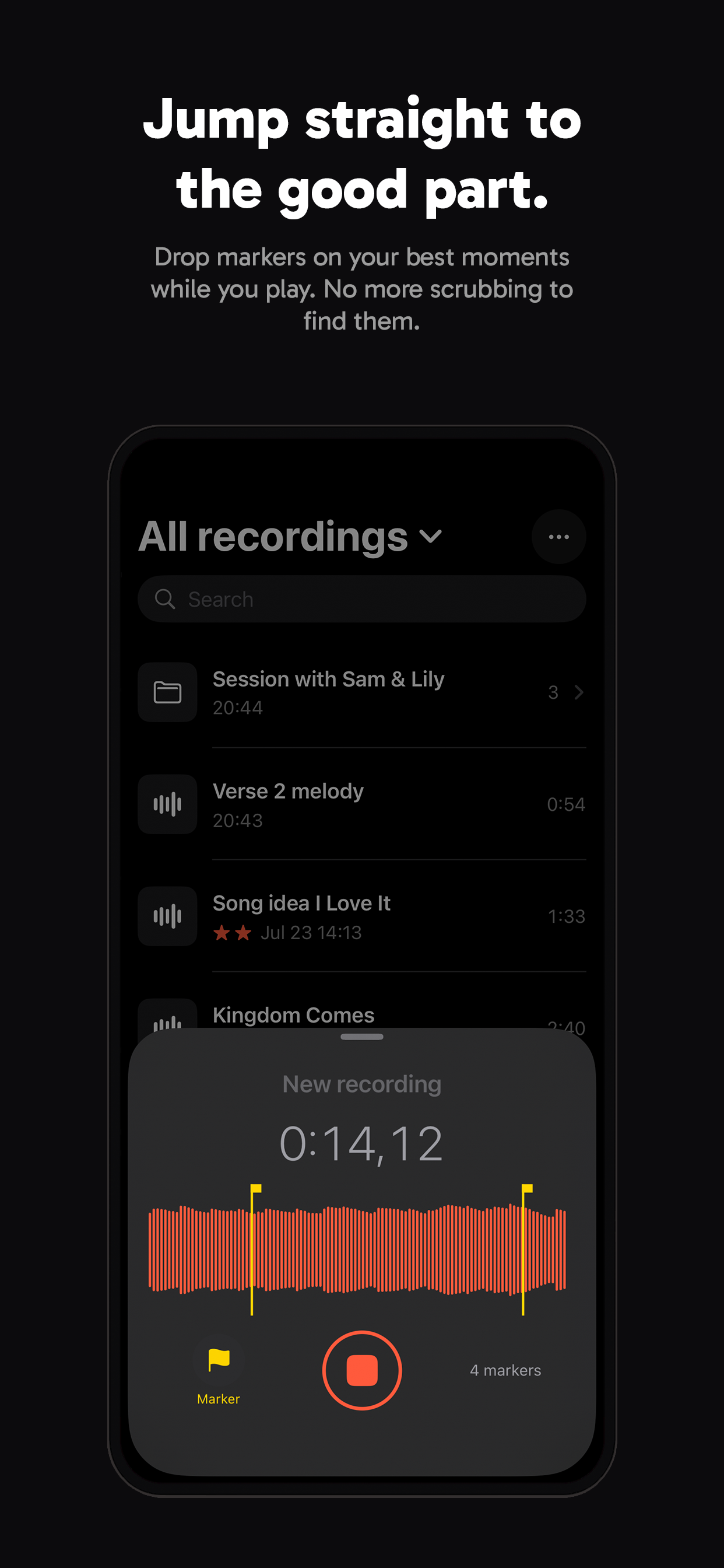 Jibber: Songwriter Voice Memos screenshot 4