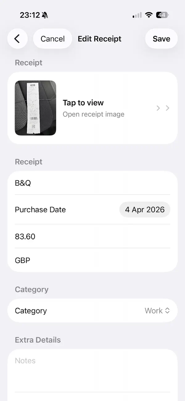 Screenshot #2 pour My Receipt Vault