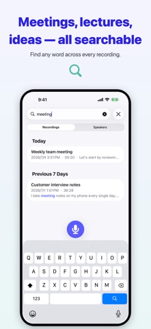 Murmur Recorder: Voice to Text iPhone screenshot
