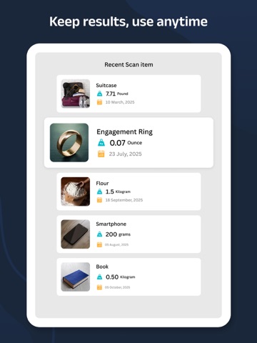Digital Scale for Grams AI iPad screenshot