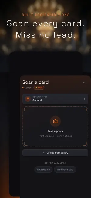 ZapCard - Card Scanner screenshot 1