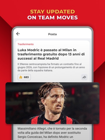 Rossoneri Live – For Milan Fan iPad screenshot