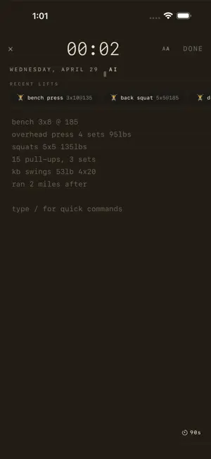 Lifting Notepad screenshot 1