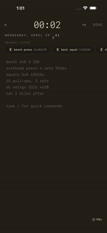 Lifting Notepad Screenshot 1 of 5
