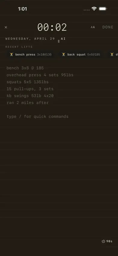 Lifting Notepad screenshot 1