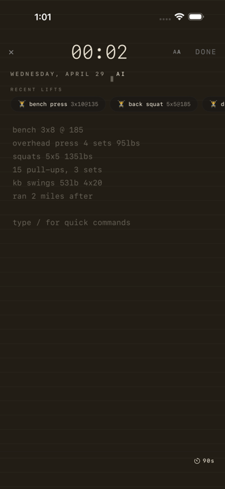 Lifting Notepad Screenshot 1 of 5