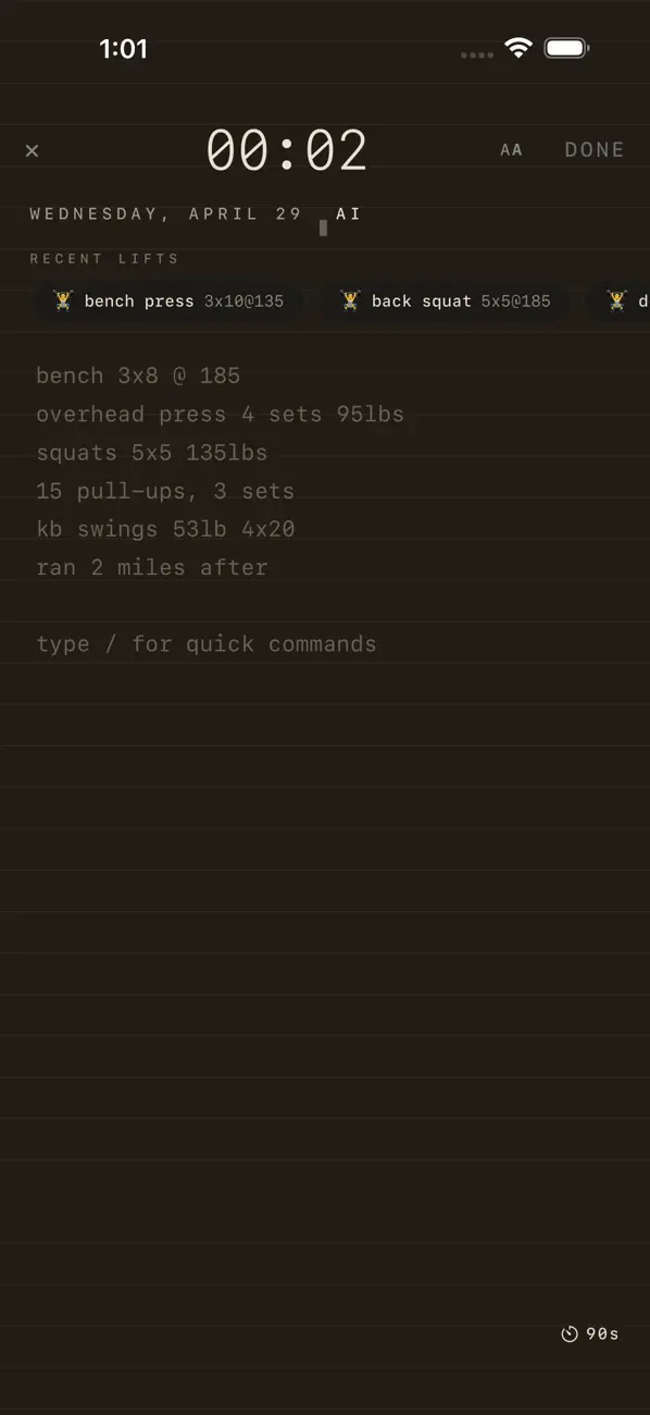 Screenshot #1 pour Lifting Notepad