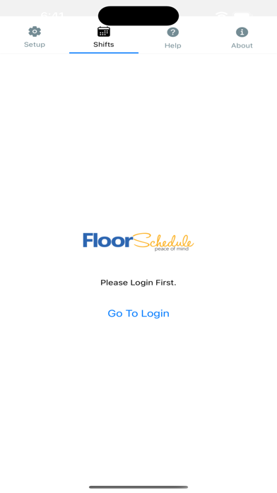 Floor Schedule Screenshot