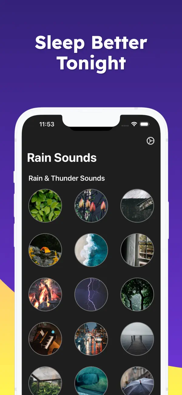 Screenshot #1 pour Rain Sounds HQ : Rainy Mood