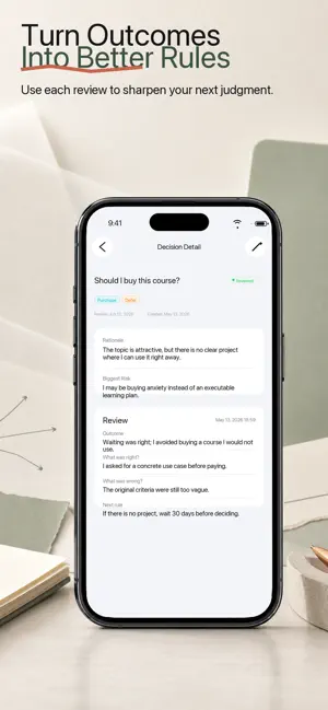 Afterwise - Decision Journal screenshot 4