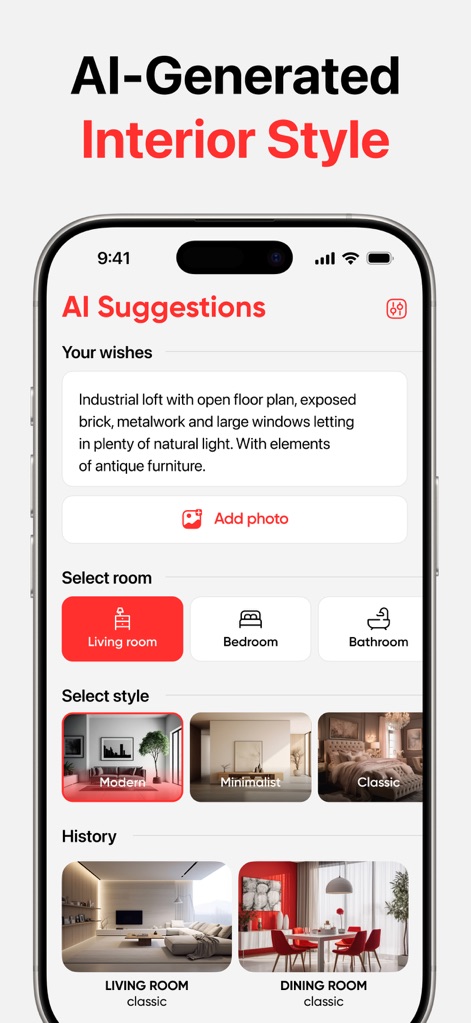 AI Room Interior・Home Design - Graphics & Design App | MWM