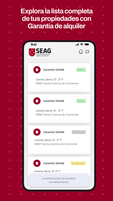 SEAG alquiler garantizado Screenshot