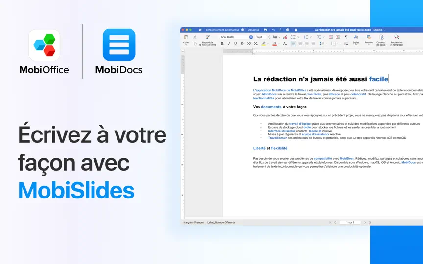 Capture d'écran de MobiOffice - Docs sur iPhone 1