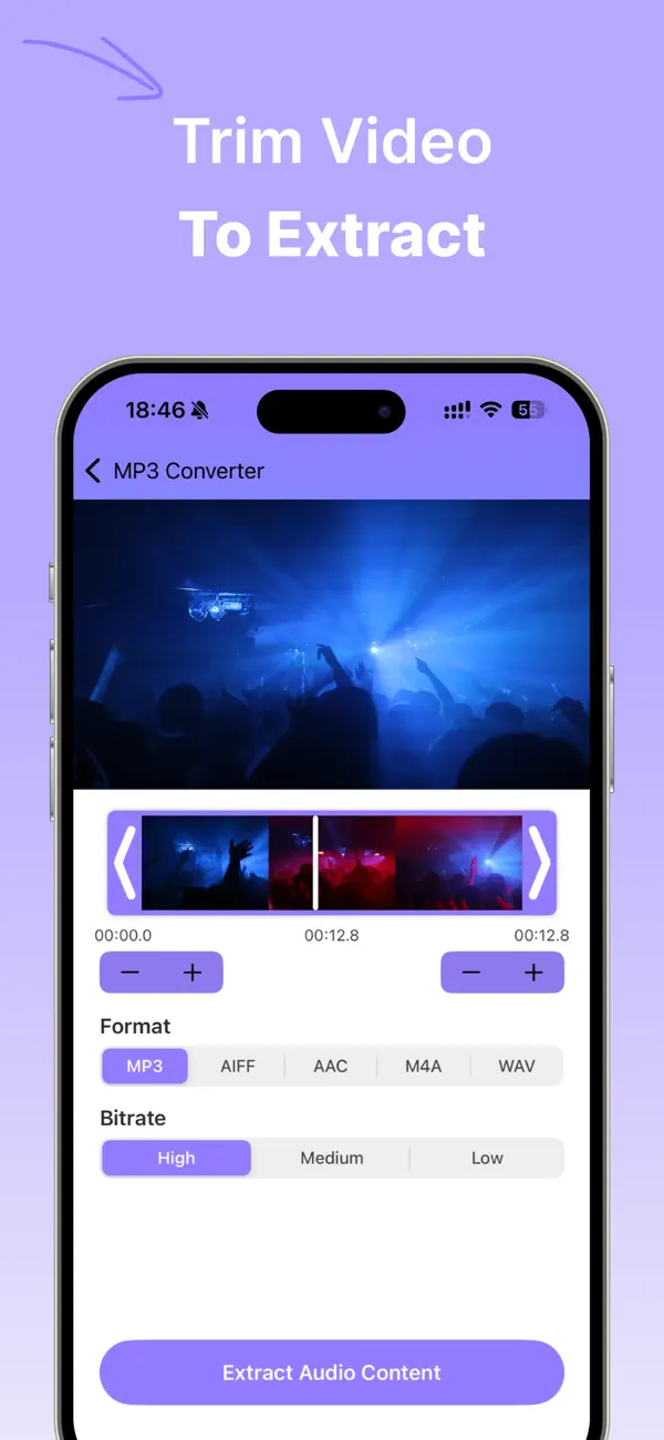 Screenshot #1 pour MP3 Converter - Video to Audio