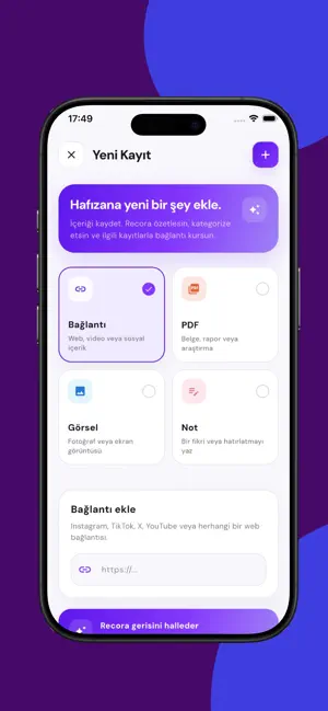 Recora: Kişisel Hafızan screenshot 4