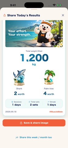 Muscle Mate - Gym Workout Log Screenshot 7 of 7
