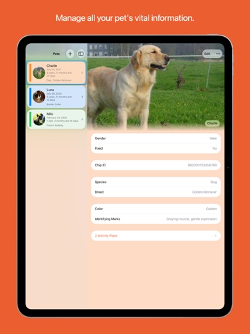 Pet Health &  Meds - PetPulse iPad screenshot