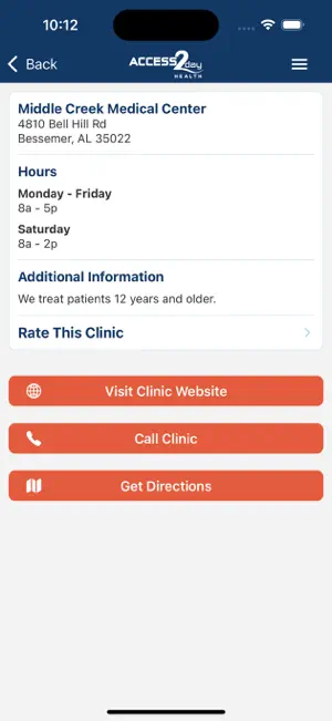 Access2Day Clinic Finder screenshot 2