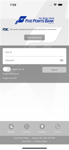 Five Points Bank Mobile Screenshot 2 of 5
