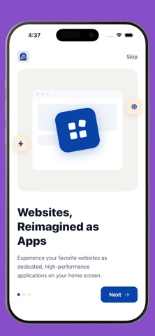 Weblet: Websites as Apps Screenshot 1 of 8