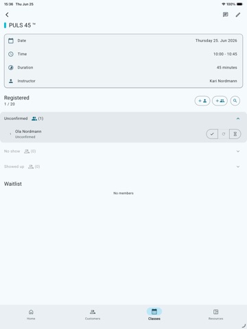 Membro ansatt iPad screenshot