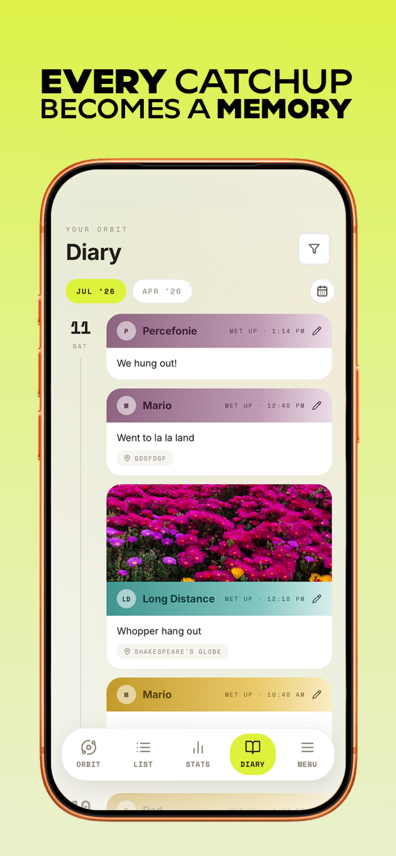 Orbit: Friendship Tracker screenshot 5
