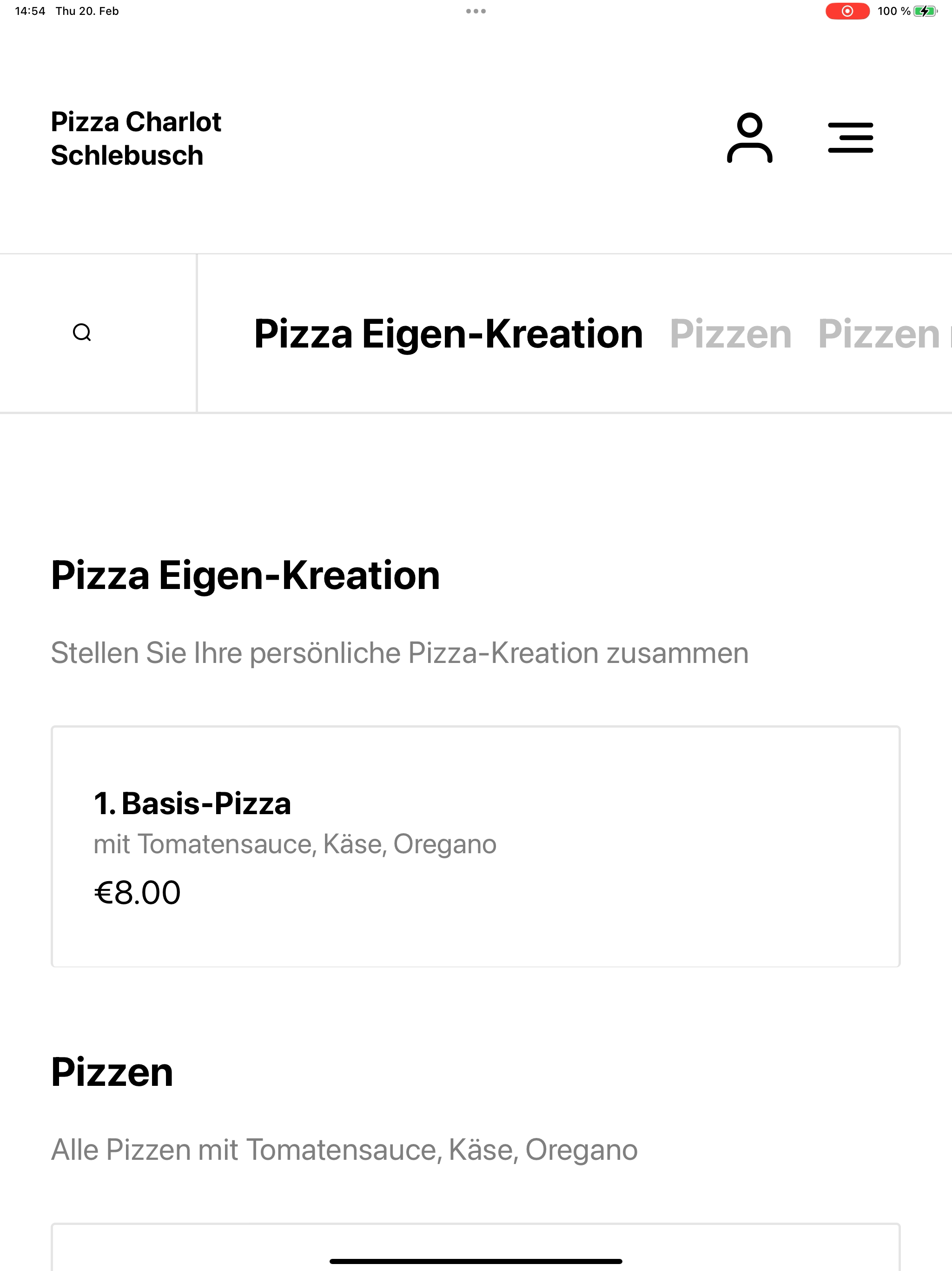 Pizza Charlot Schlebusch