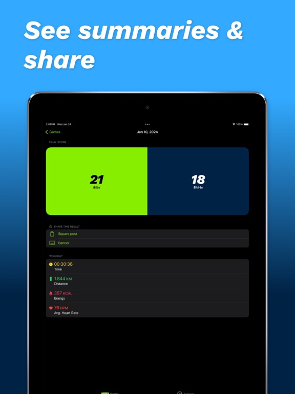 Huck - Ultimate Scoreboard iPad screenshot 2 - Sports app