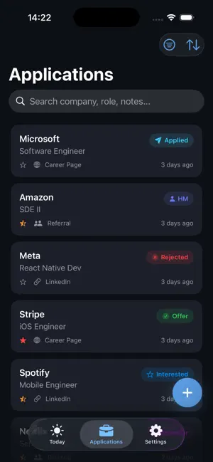 MyJobTrack screenshot 2