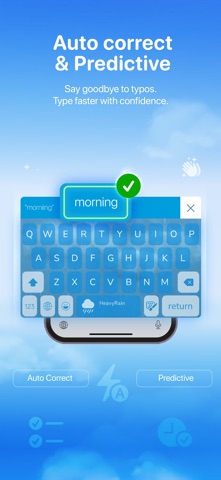 Weather Keyboard Live Sky+AQI iPhone screenshot