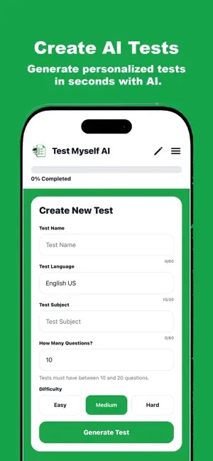 Test Myself AI screenshot 2