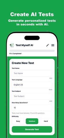 Test Myself AI Screenshot 2 of 4