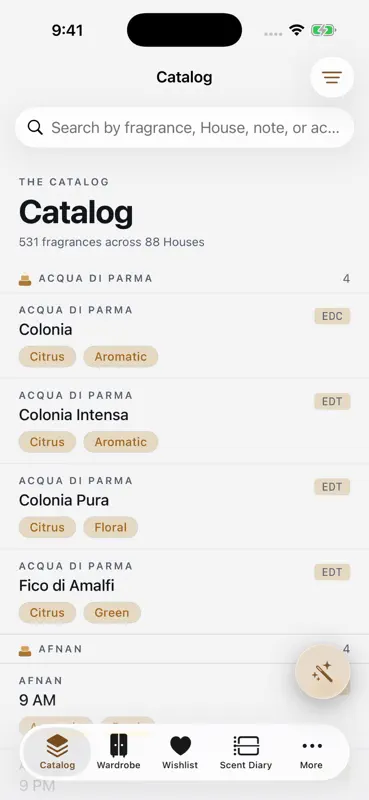 Scentful: Fragrance Wardrobe screenshot 1 of 10