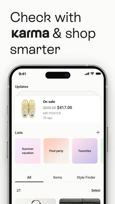 Karma | Shopping but better Screenshot 1 - AppWisp.com Karma | Shopping but better Screenshot 1 - AppWisp.com