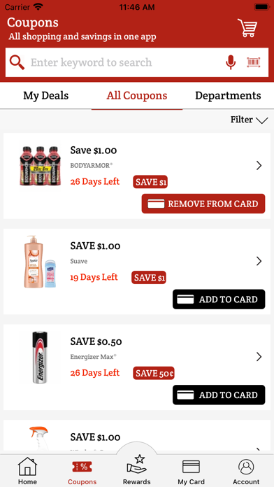 Carter’s Supermarket Rewards Screenshot
