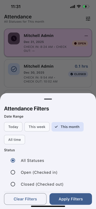 Field Attendance Screenshot 4 of 10