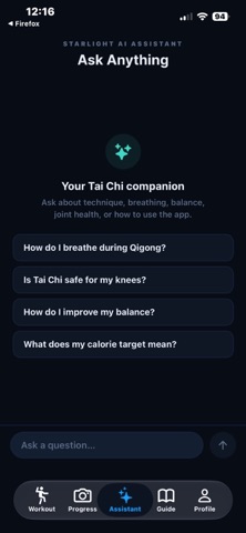 Starlight Fitness - Tai Chi iPhone screenshot